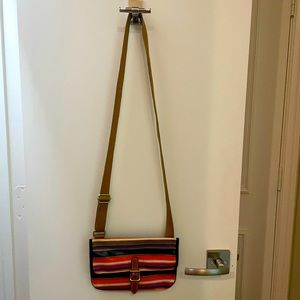 Fossil Multicolored Striped Crossbody